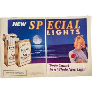 Vintage 1993 Camel Special Lights Cigarette 2 Page Cut Advertisement Print Ad